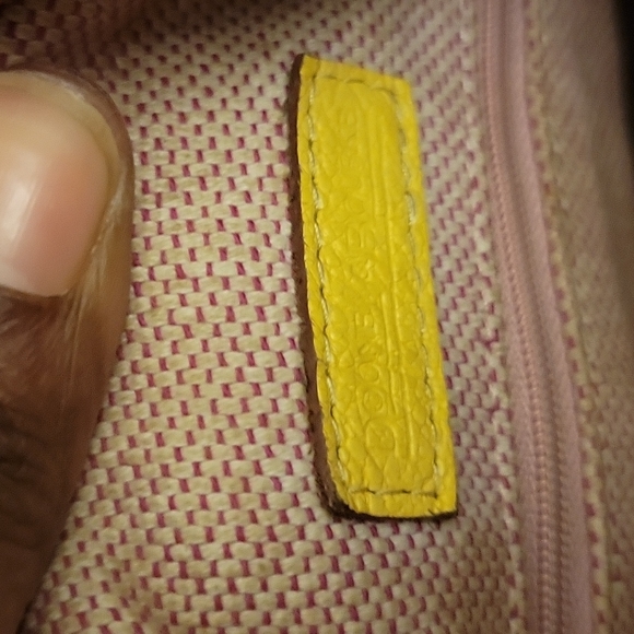 Dooney & Burke large yellow tote - Picture 3 of 4